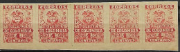 COLOMBIE   -   1902.   Y&T N° 120 *.   Armoiries  /  Aigle ,   En  Bande De 5. - Colombie