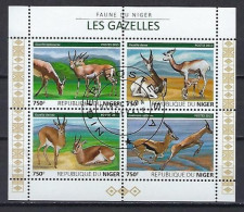 Niger 2015 Animaux Gazelles (358) Yvert N° 3211 à 3214 Oblitérés Used - Niger (1960-...)