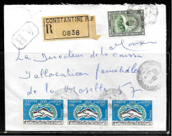 CC272 - ALGERIE - LETTRE RECOMMANDEE DE CONSTANTINE DE 1968 POUR METZ - Algeria (1962-...)