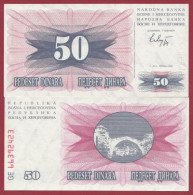 Bosnie-Herzegovine-- 50 Dinara --1992    ---UNC --(368) - Bosnië En Herzegovina