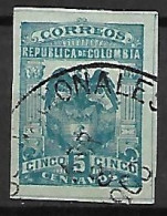 COLOMBIE   -   1902.   Y&T N° 123 Oblitéré.   Armoiries  /  Aigle , - Colombie