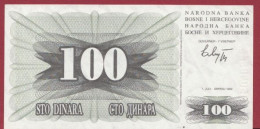 Bosnie-Herzegovine-- 100 Dinara --1992    ---UNC --(369) - Bosnië En Herzegovina