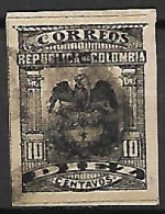 COLOMBIE   -   1902.   Y&T N° 124 Oblitéré.   Armoiries  /  Aigle , - Colombie