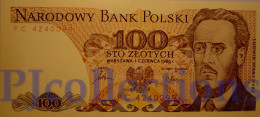 POLAND 100 ZLOTYCH 1986 PICK 143e UNC - Poland