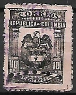 COLOMBIE   -   1902.   Y&T N° 124a Oblitéré.   Armoiries  /  Aigle , - Colombie