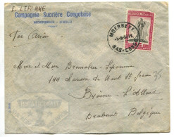 Congo Moerbeke Oblit. Keach 9.1-Dmyt Sur C.O.B. 299 Sur Lettre Vers Braine-L'Alleud Le 05/09/1950 - Brieven En Documenten