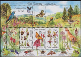 Tschechische Republik 2007 MiNr. 525/ 528 (Block 28) **/ Mnh ;  Biosphärenreservat "Weiße Karpaten" - Blokken & Velletjes