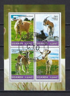 Ouganda 2014 Animaux Chèvres Caprins (367) Yvert N° 2634 à 2637 Oblitérés Used - Ouganda (1962-...)