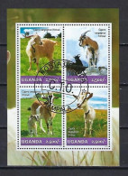 Ouganda 2014 Animaux Chèvres Caprins (367) Yvert N° 2634 à 2637 Oblitérés Used - Uganda (1962-...)