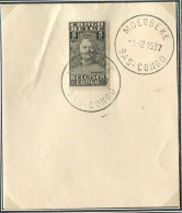 Congo Moerbeke Oblit. Keach 9.1-DmY Sur C.O.B. 135 Sur Papier Libre Le 01/12/1937 - Briefe U. Dokumente