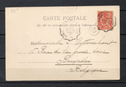 FRANCE   N°  116     CARTE POSTALE    OBLITERE   COTE 11.00€     TYPE MOUCHON - 1900-02 Mouchon