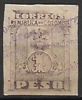 COLOMBIE   -   1902.   Y&T N° 128 Oblitéré.   Armoiries  /  Aigle , - Colombie