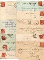 FRANCE   N°  116  LOT DE DIX CARTES POSTALES    OBLITERES   COTE 110.00€     TYPE MOUCHON - 1900-02 Mouchon