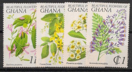 GHANA - 1978 - N°YT. 634 à 637 - Fleurs - Neuf Luxe ** / MNH / Postfrisch - Ghana (1957-...)