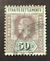 1910 /36 - Malaya Straits Settlements - King Edward VII  50c - Used - Straits Settlements
