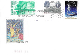 France, De Gaulle, Handicapés, Fusée, Espace, Tapisserie, Religion, Sur Lettre 2024 - Cartas & Documentos