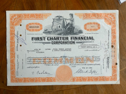AZIONE 100 S. - FIRST CHARTER FINANCIAL CORPORATION  - BELLA DONNA E VECCHIO WEST - Industrie