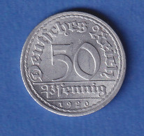 Deutsches Reich Kursmünze 50 Pfennig 1920 A Vz - Andere & Zonder Classificatie