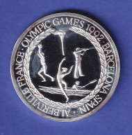 Turks And Caicos Islands Silbermünze 20 Crowns Olympische Spiele Von 1992 PP - Altri – America