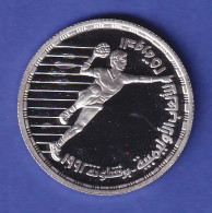 Ägypten Silbermünze 5 £ Olympiade Barcelona Handball 1992 PP - Otros – Africa