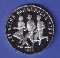 Bulgarien Silbermünze 25 Lewa Olympiade Barcelona Marathon-Läufer 1992 PP - Bulgarie