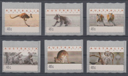 Australien Monétel-ATM Kangaroo / Koala 6 Motive Kpl. Je 45c Ohne Zudruck - Automatenmarken [ATM]