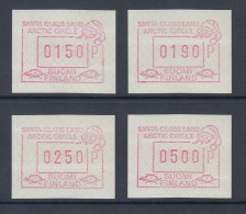Finnland 1989 FRAMA-ATM SANTA CLAUS LAND, Mi.-Nr. 6  VS-Satz 150-190-250-500 ** - Machine Labels [ATM]