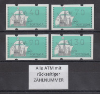 Portugal 1993 ATM Nau Mi-Nr. 7Z1 Satz 40-70-90-130 Mit ZN **  - Timbres De Distributeurs [ATM]