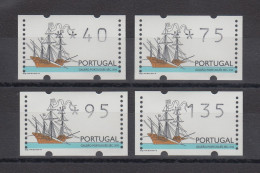 Portugal 1995 ATM Galeone Mi-Nr.10 Satz 40-75-95-135 Postfrisch **  - Vignette [ATM]