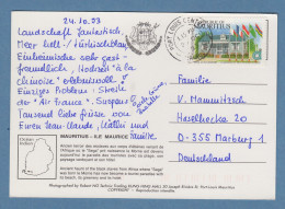 Mauritius 1993 Postkarte Mit Sondermarken-Frankatur Gel. Von Port Louis Nach D - Maurice (1968-...)