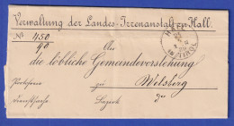 Österreich Dienstbrief Mit Rundstempel HALL IN TIROL 1889 - ...-1850 Voorfilatelie