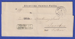 Österreich Dienstbrief Mit Rundstempel INNSBRUCK STADT 1875 - ...-1850 Prefilatelia