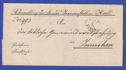 Österreich Dienstbrief Mit Rundstempel HALL TIROL 1874 - ...-1850 Prefilatelía