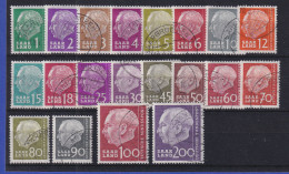 Saarland 1957 Freimarken Theodor Heuss Kpl. Mi.Nr. 380-399 Sauber Gestempelt - Oblitérés