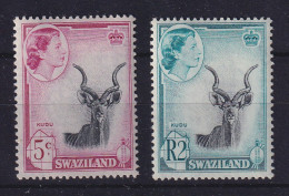 Swasiland 1961 Kudu-Antilope Mi.-Nr. 85, 91 Postfrisch ** - Swaziland (1968-...)