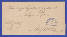 Bayern Dienstbrief Mit Halbkreis-Stempel HERSBRUCK 1873 - Other & Unclassified