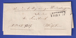 Bayern Dienstbrief Mit Zweizeiler-Stempel LANDSHUT 1852 - Sonstige & Ohne Zuordnung