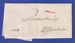 Bayern Dienstbrief Mit Rayon-Stempel ANSBACH In Rot 1808 - Altri & Non Classificati