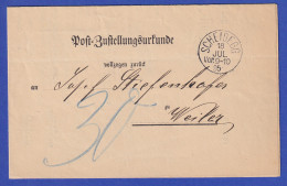 Bayern Post-Zustellungsurkunde Mit Rundstempel SCHEIDEGG 1895 - Altri & Non Classificati