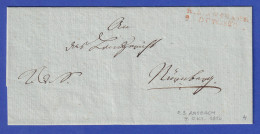 Bayern Dienstbrief Mit Rayon-Stempel ANSBACH In Rot 1820 - Andere & Zonder Classificatie