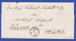 Bayern Dienstbrief Mit Rundstempel NEUSTADT A/A 1869 - Other & Unclassified