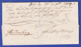 Bayern Brief Mit Seltenem Zweizeiler-Stempel LANDSHUT IN BAIERN 1784 - Sonstige & Ohne Zuordnung