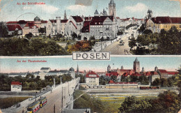 Posen, Strassenbahn Auf Der Schloßbrücke Und Theaterbrücke - Posen