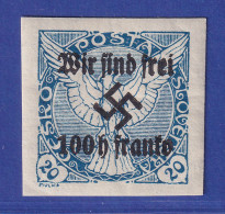 Sudetenland (Rumburg) 1938 Freimarke 100 H Auf 20 H Mi.-Nr. 20 Postfrisch ** - Sudetes