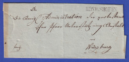 Bayern Dienstbrief Mit Einzeiler-Stempel KÖNIGSHOFEN Um 1825 - Other & Unclassified