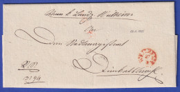 Bayern Dienstbrief Mit Fingerhut-Stempel WEILHEIM In Rot 1835 - Altri & Non Classificati