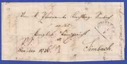 Bayern Dienstbrief Mit Halbkreis-Stempel SIMBACH A. INN 1866 - Autres & Non Classés