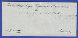 Bayern Dienstbrief Mit Zweizeiler-Stempel REGENSBURG 1832 - Sonstige & Ohne Zuordnung