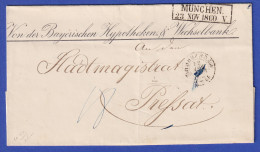 Bayern Dienstbrief Mit Zweizeiler-Stempel MÜNCHEN 1860 - Other & Unclassified