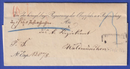 Bayern Dienstbrief Mit Zweizeiler-Stempel REGENSBURG 1864 - Other & Unclassified